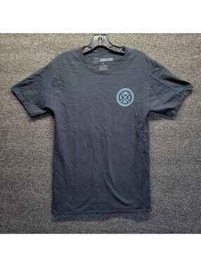 Vintage Black Sandcloud T shirt Blue Penguin Logo Sz Small